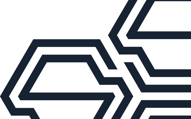 SPACE44 hexagon brand pattern